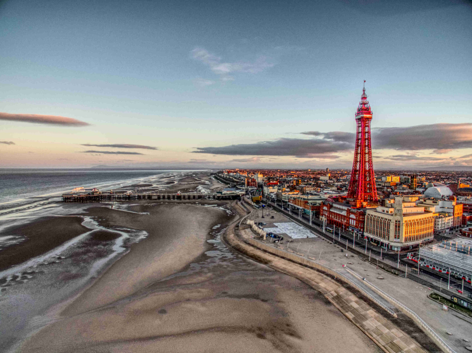 Blackpool tower by drone