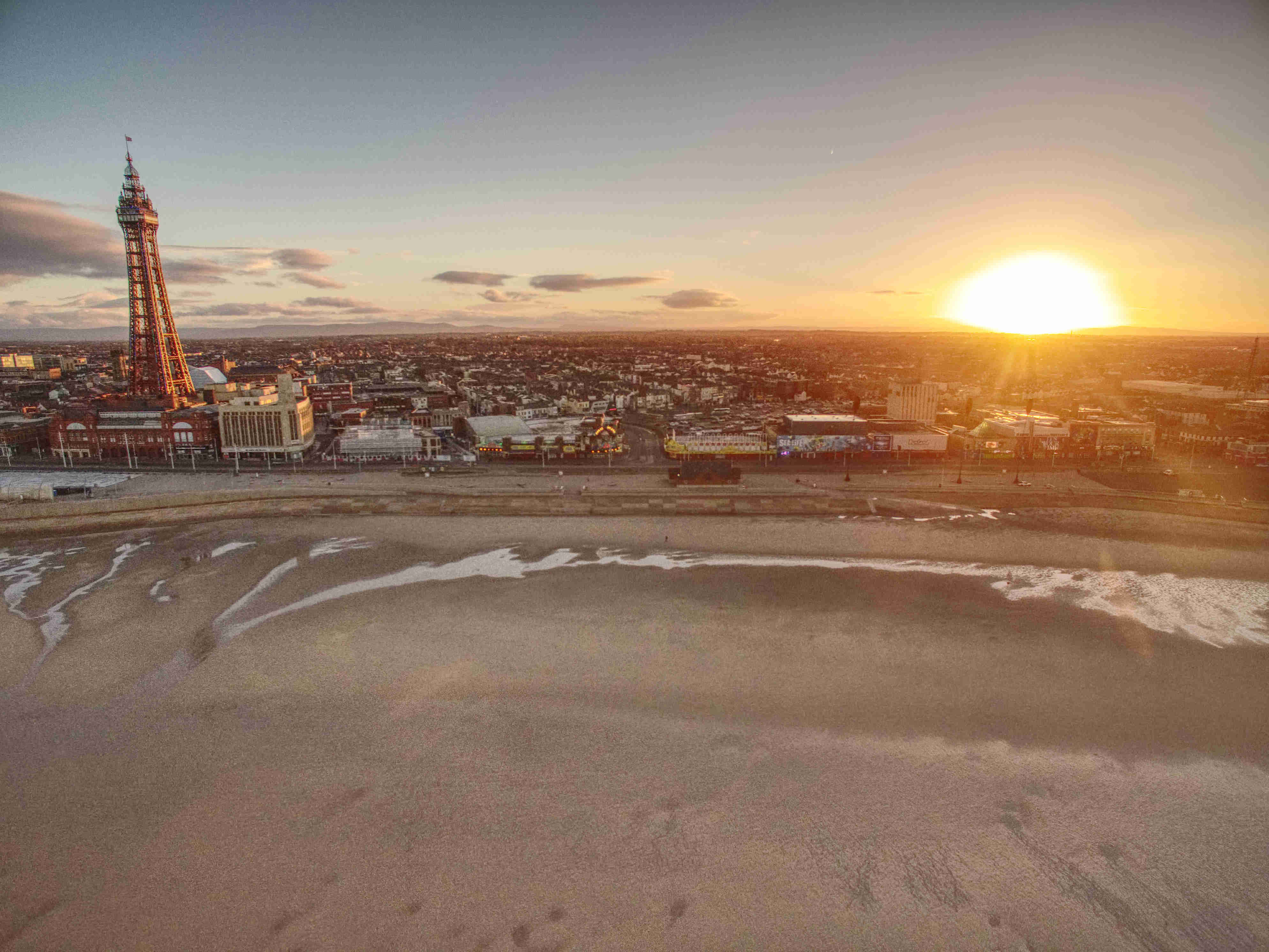 Blackpool tower by drone