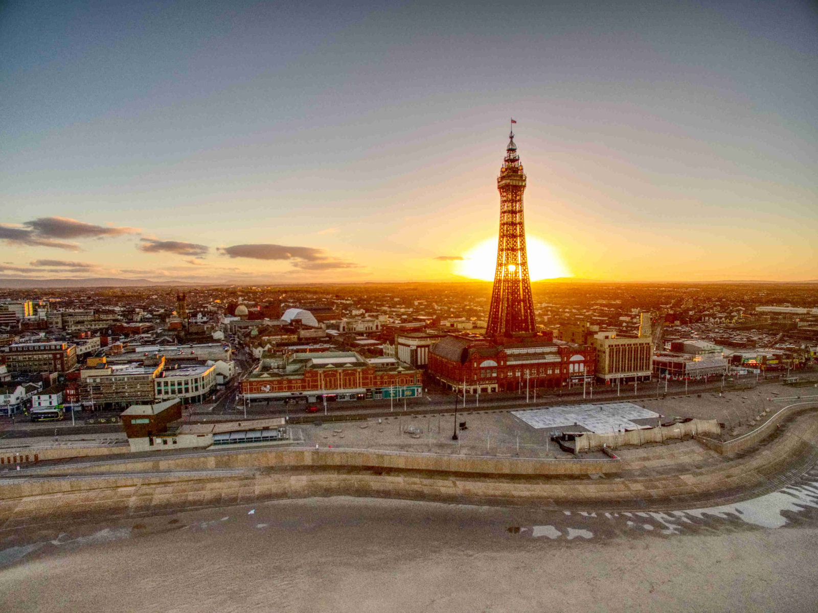 Blackpool tower by drone