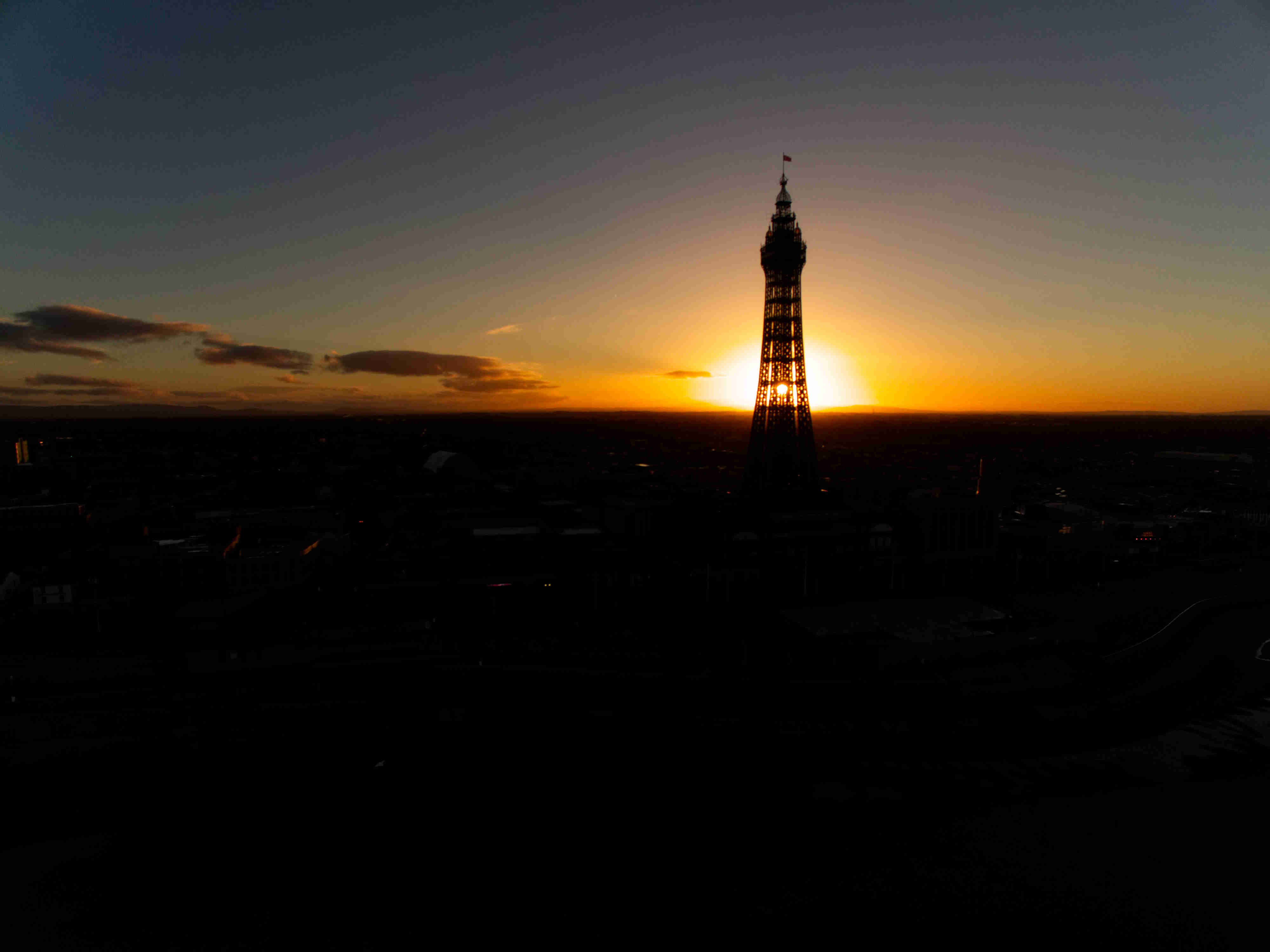 Blackpool tower by drone