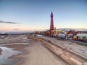 Blackpool tower by drone