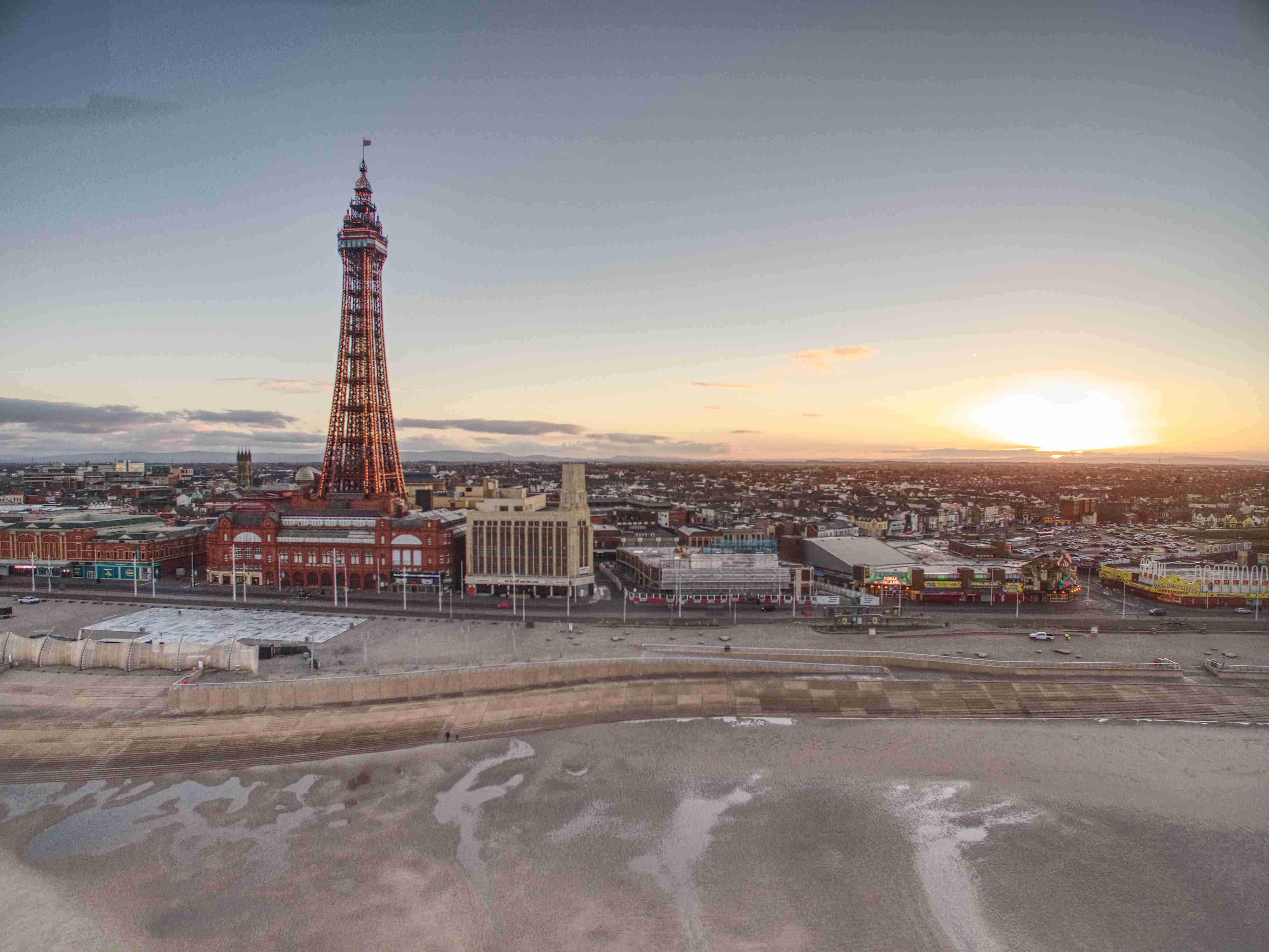 Blackpool tower by drone