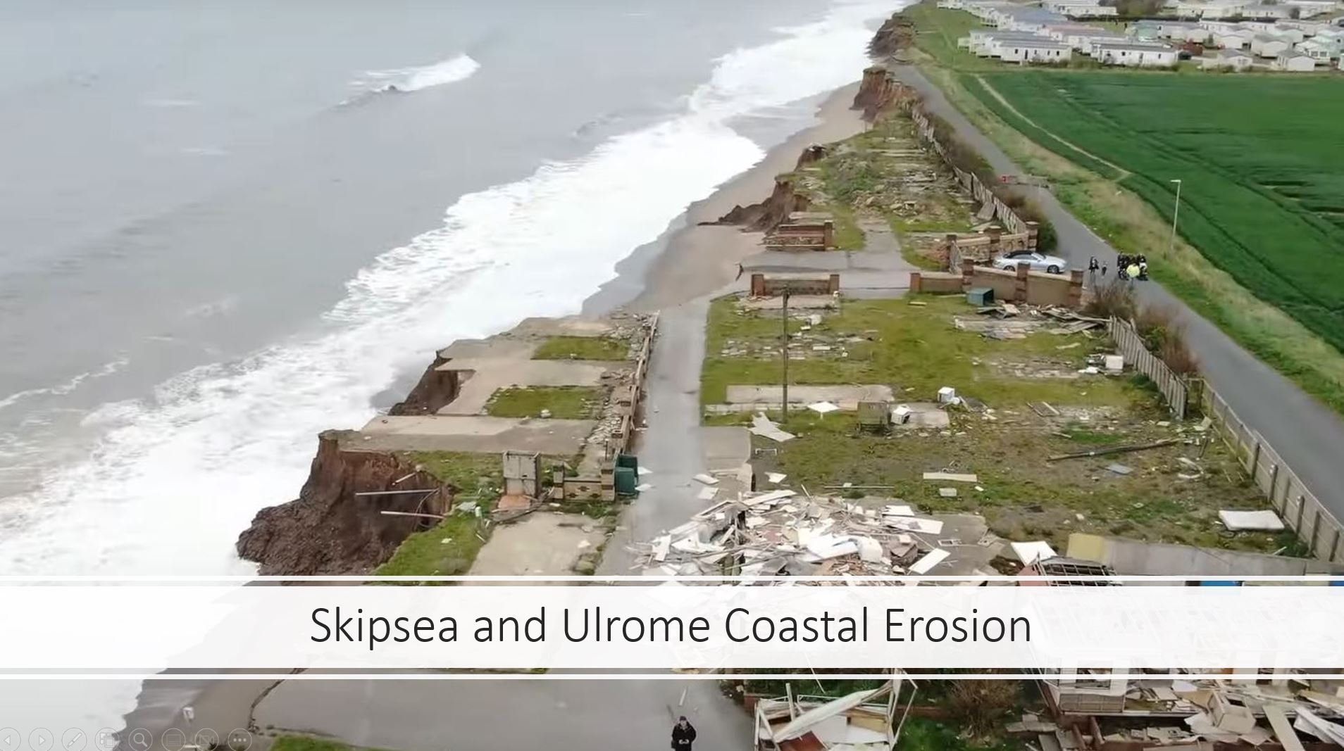 Coastal erosion at the Yorkshire Coast