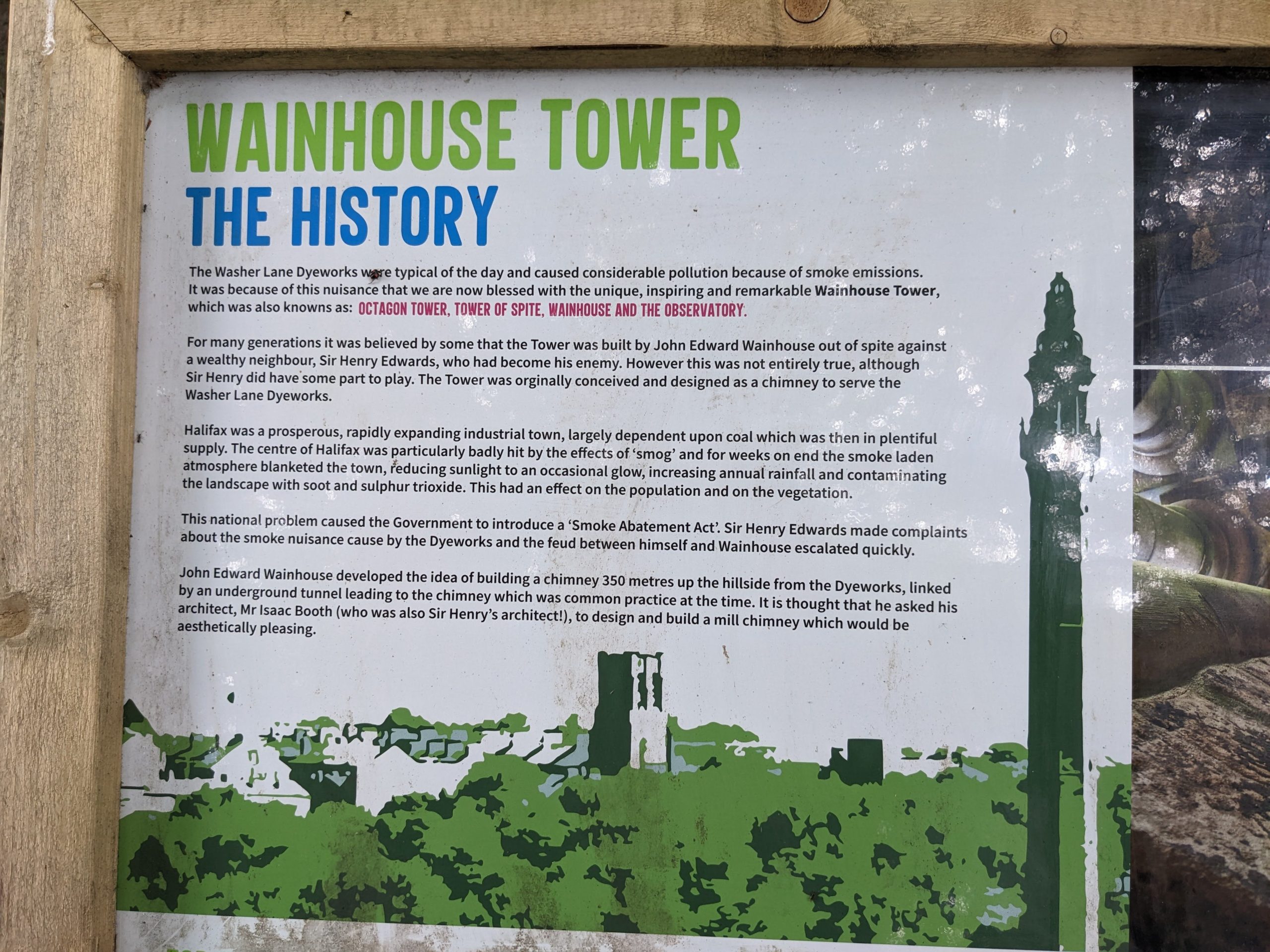 Wainhouse Tower notice board