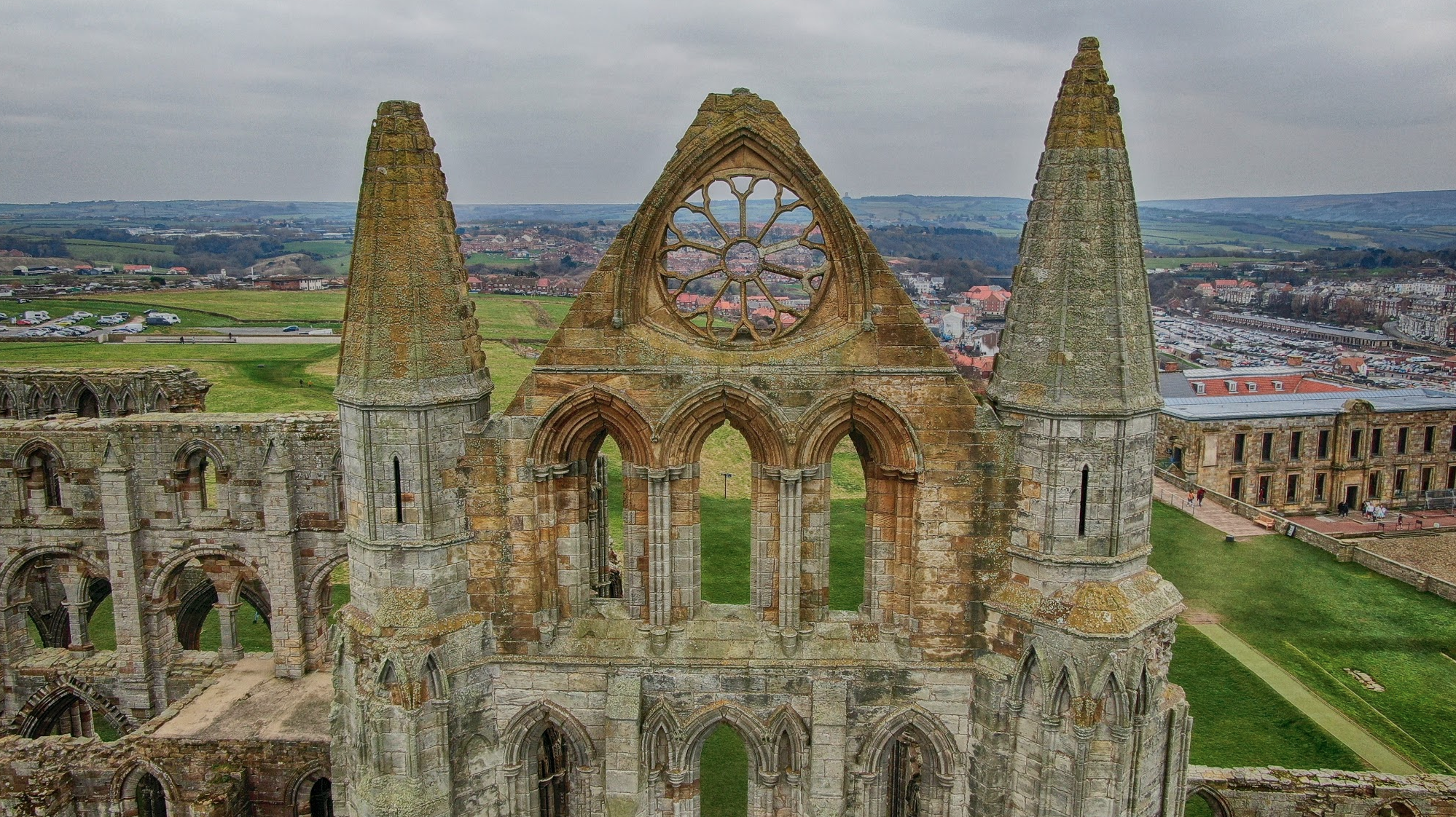 Close up of Whitby Abbey