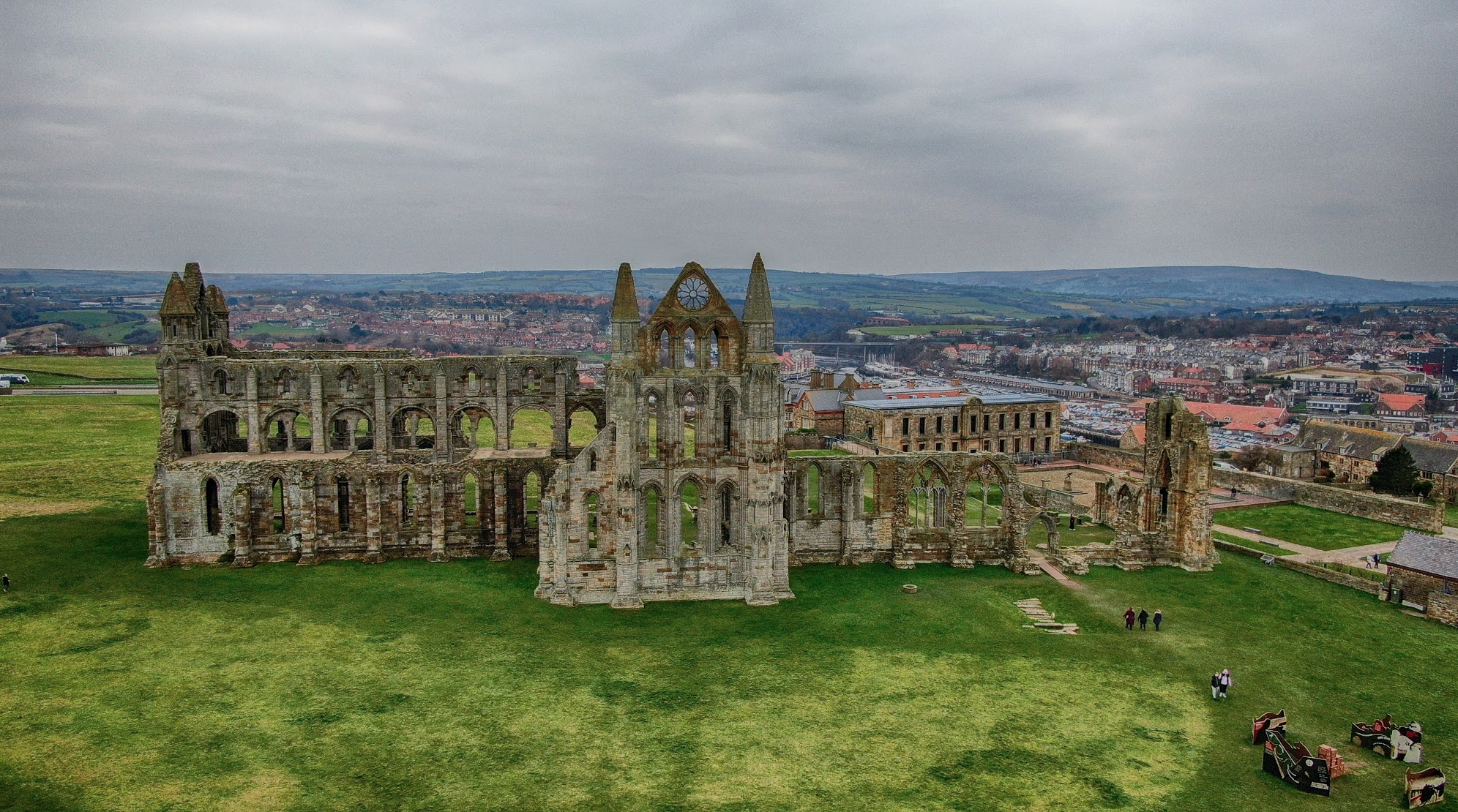 Whitby Abbey from the sky