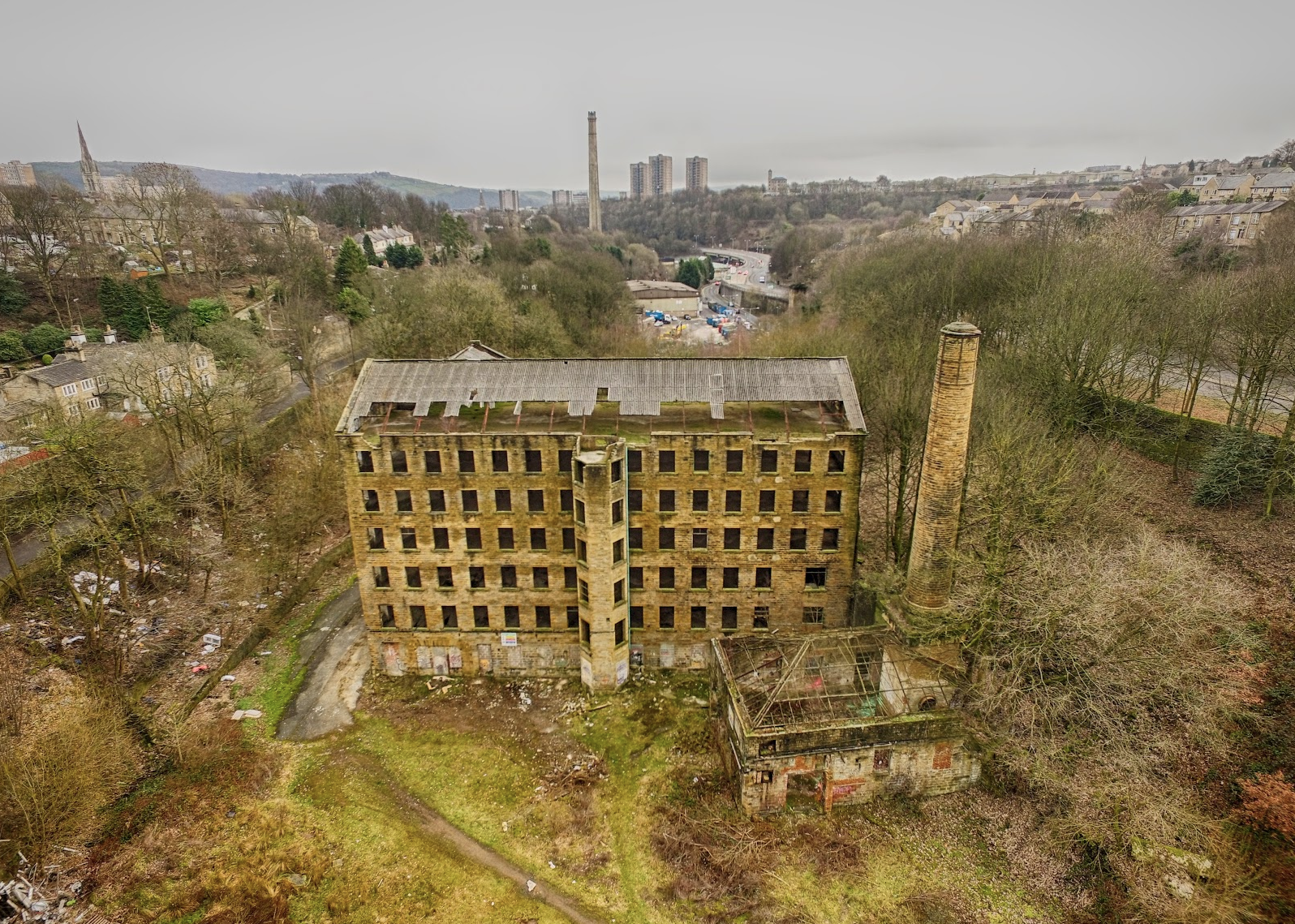 Old Lane Mill - Halifax further away view